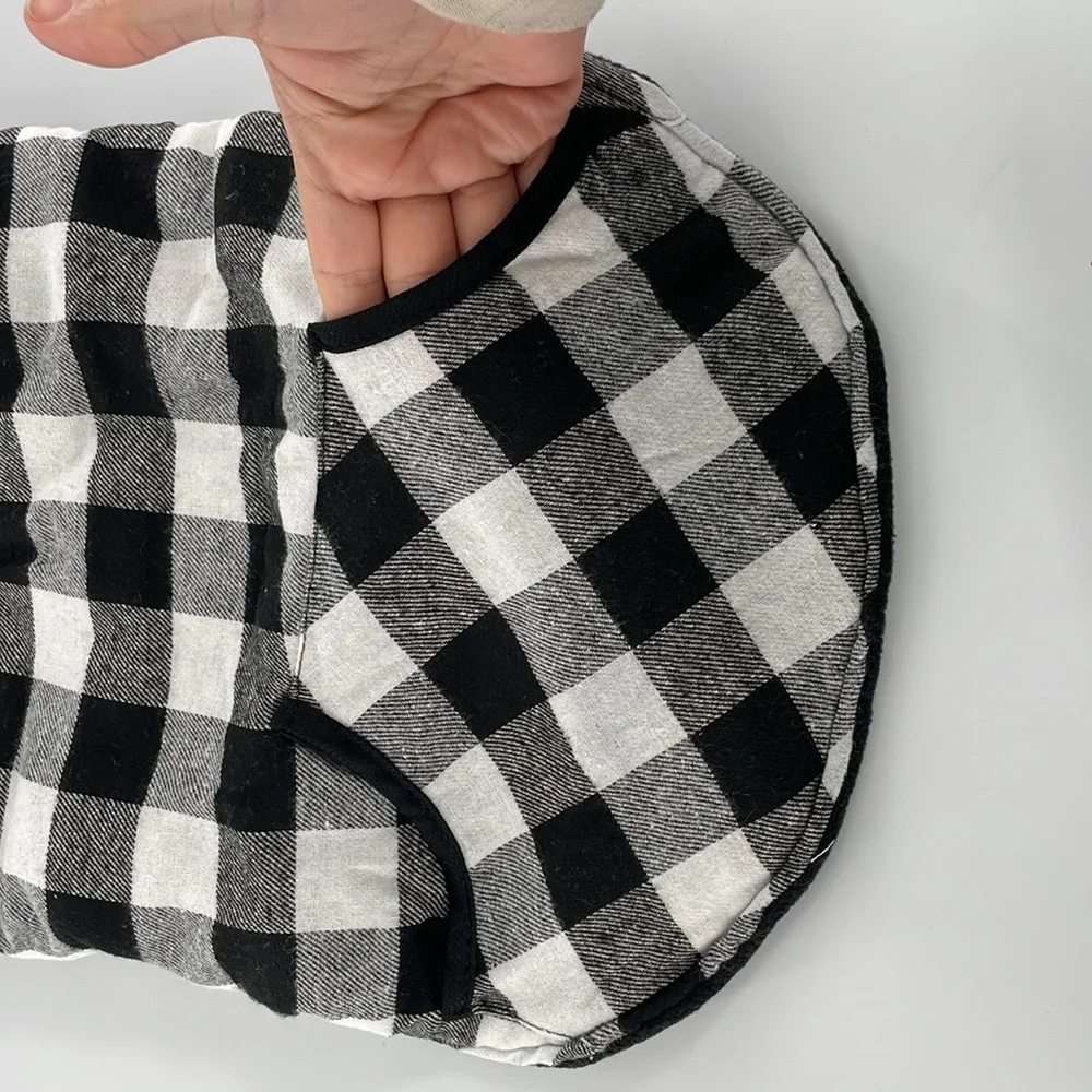 Warm Plaid Dog Hoodie Jacket, Winter Coats for dog size XL